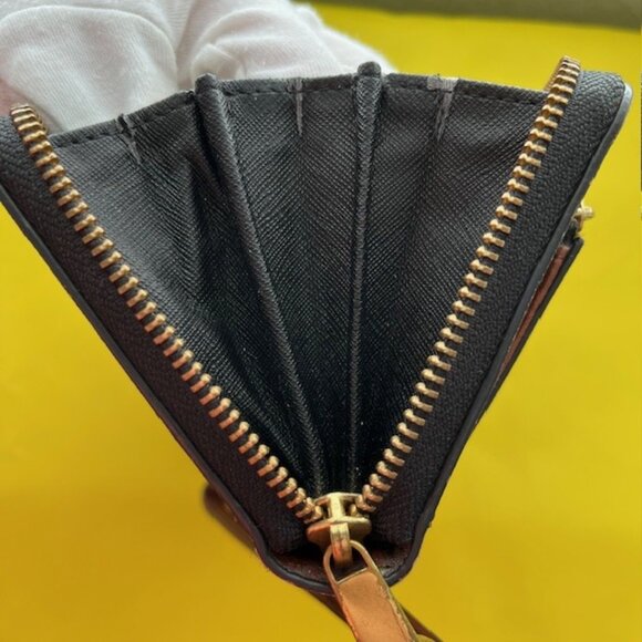 Fossil Keyper Coated Canvas Wristlet Wallet, Navy, Cream, Brown - Picture 16 of 16